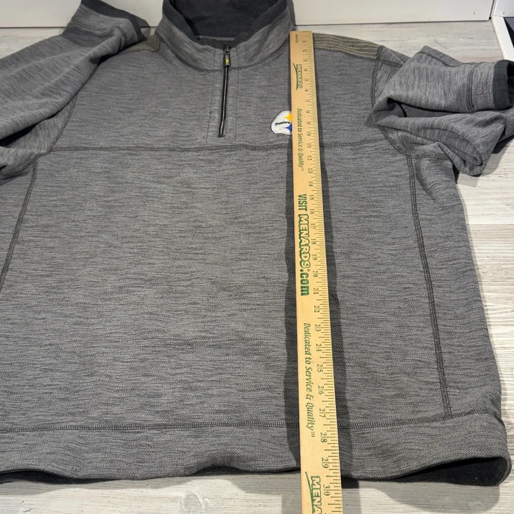 Tommy Bahama Half Zip Sweatshirt NFL Pittsburgh‎ Steelers Reversible Size XL